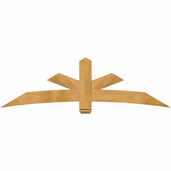 Ekena Millwork Alberta Rough Sawn Timber Gable Bracket, Western Red Cedar, 84"W x 24"H x 2"D x 6"F, 7/12 Pitch GBW084X24X0206ALB00RWR - main